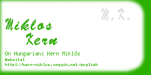 miklos kern business card